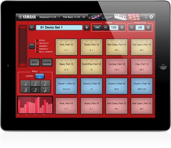 Aplikacja Yamaha na systemy iOS: Synth Arp & Drum Pad