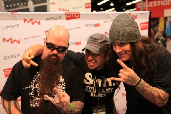NAMM Show 2013 Kerry King (Slayer) z lewej. Z prawej Phil Demmel (Machine Head)