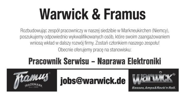Oferta pracy od Warwicka/Framusa