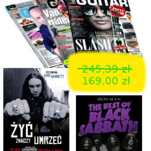 Pakiet 16: prenumerata TopGuitar + książka Cliff Burton + CD Black Sabbath