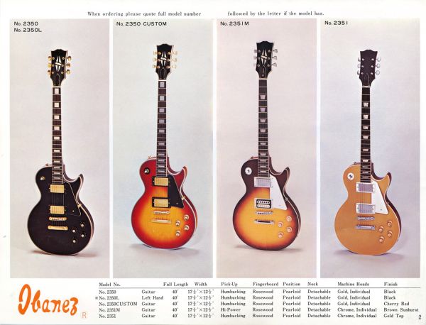 strona z katalogu Ibanez