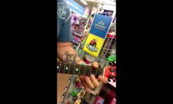 Stevie Ray Vaughan "Pride and Joy" na zabawkowej gitarze
