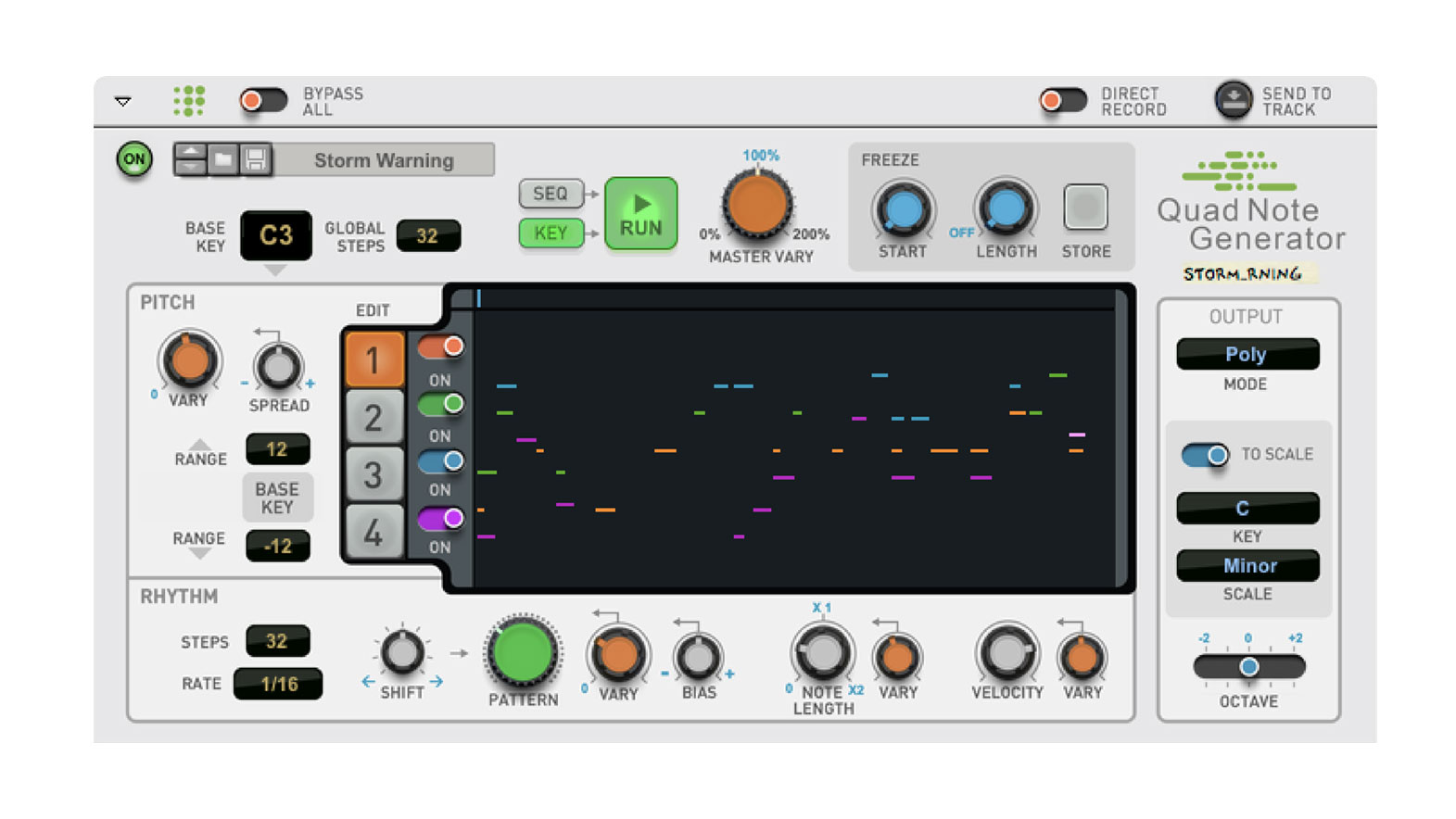 Propellerhead Quad Note Generator