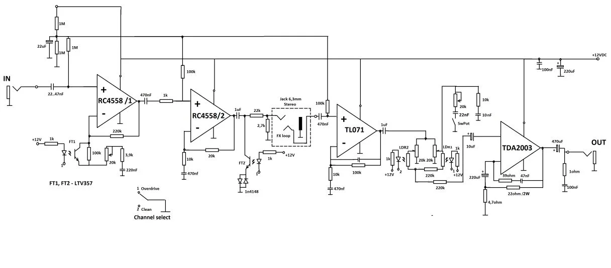schemat wzmacniacza