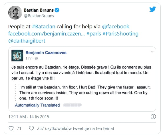 Bataclan hostage