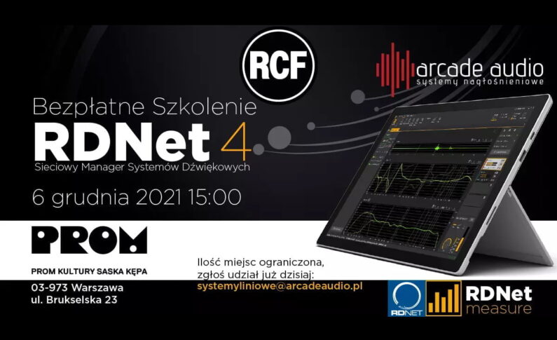 RCF RDNet – Arcade Audio zaprasza na szkolenie