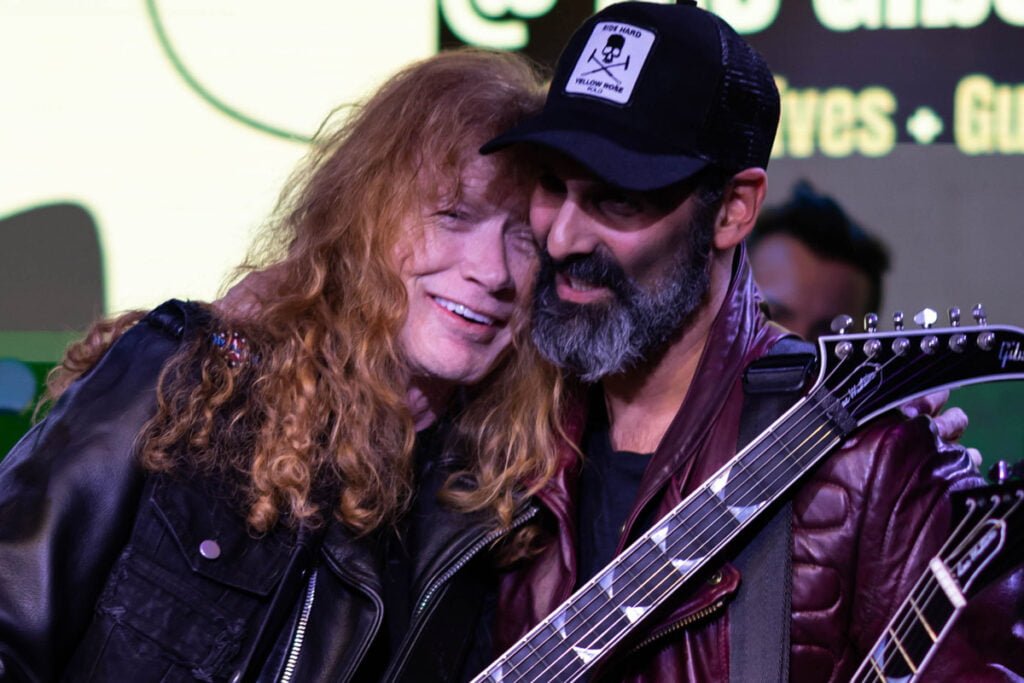 Dave Mustaine (Megadeth) i Cesar Gueikian (Gibson Brands); fot. Gibson