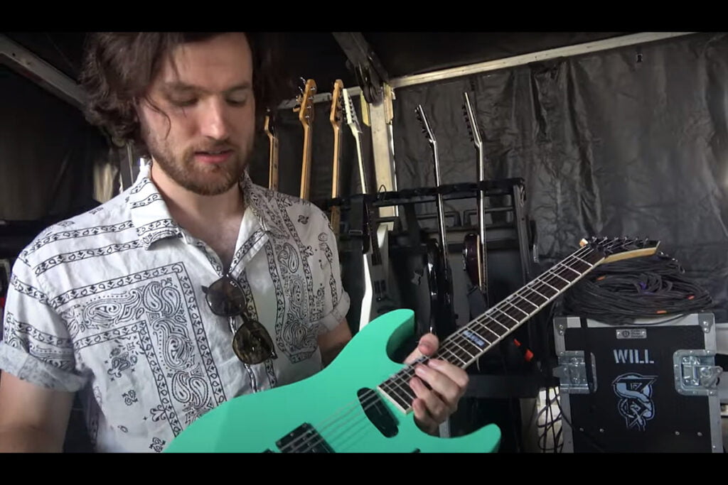 Will Deely Beartooth ESP LTD E-II (fot. YouTube / ESP Guitars USA)