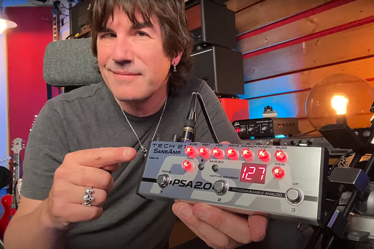 Pete Thorn & Tech 21 SansAmp PSA 2.0 (fot. YouTube / Pete Thorn)