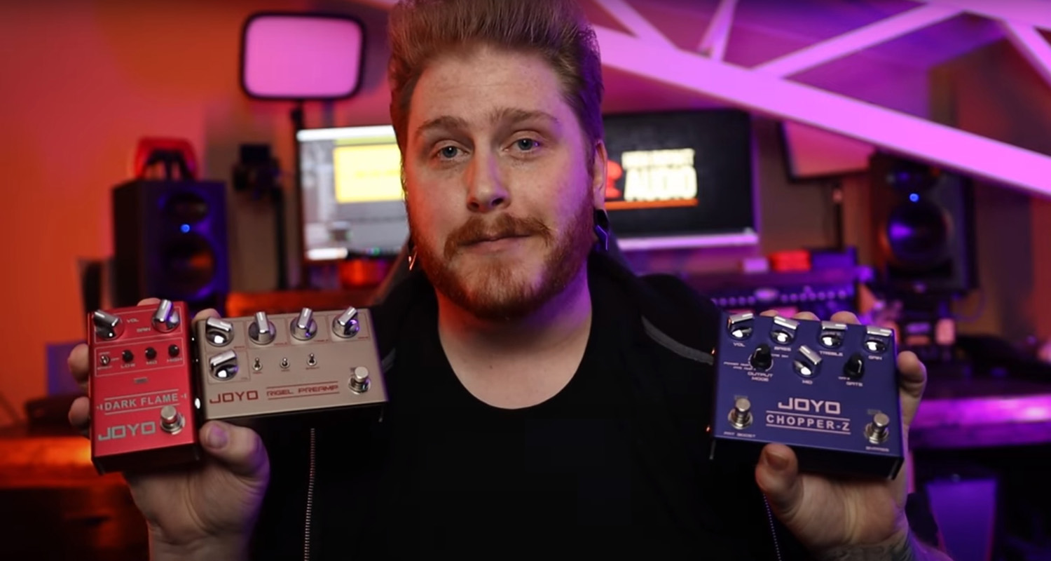 JOYO Dark Flame, Chopper Z i Rigel Preamp (fot. YouTube / High Impakt Audio)