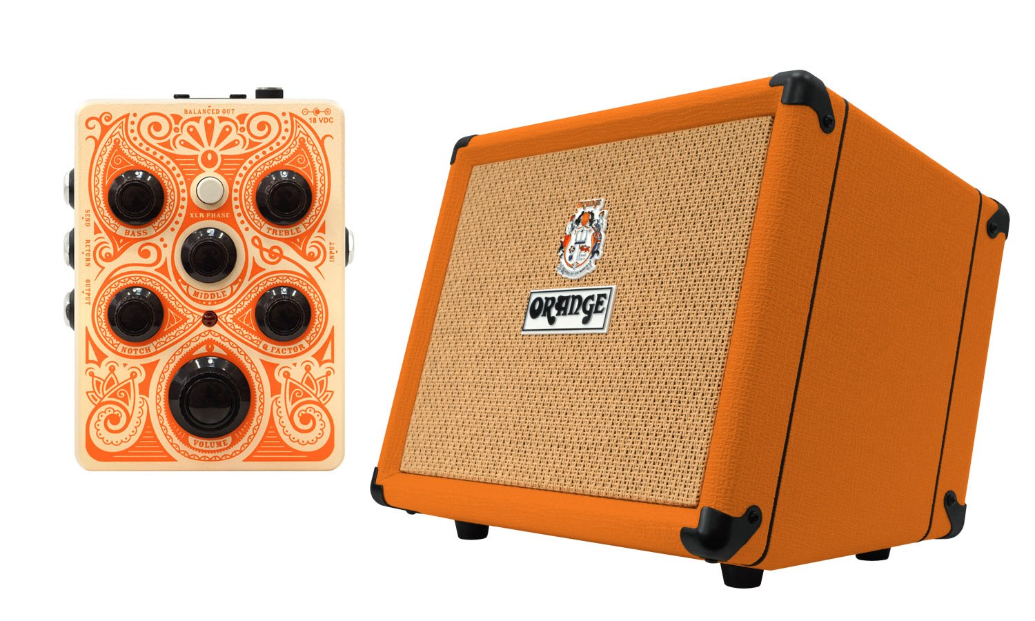 Orange Crush Acoustic 30 & Acoustic Pedal (fot. Orange Amplification)