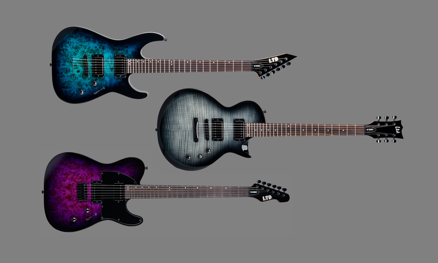 LTD EC-200DX, M-200DX i TE-200DX (fot. ESP Guitars)