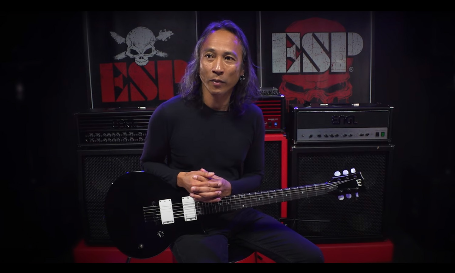 Ted Aguilar & LTD TED-EC (fot. YouTube / ESP Guitars USA)