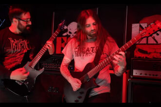 Cameron Stucky & Ben Murray – LTD EC-1000 Baritone & SN-1 HT Baritone (fot. YouTube / ESP Guitars USA)