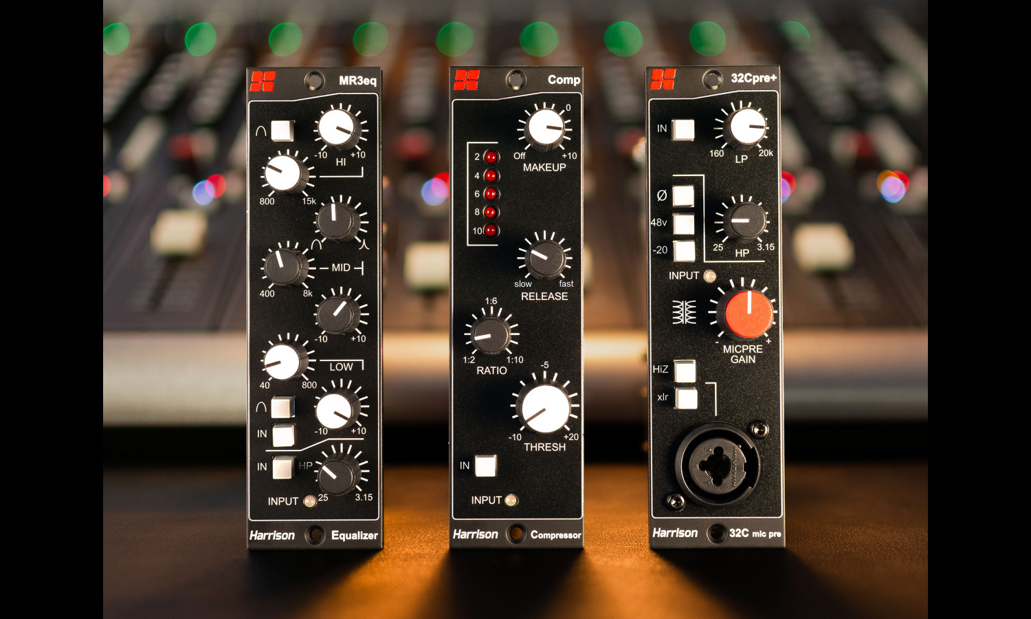 Harrison Audio 32Cpre+, MR3eq i Comp (fot. Harrison Audio)