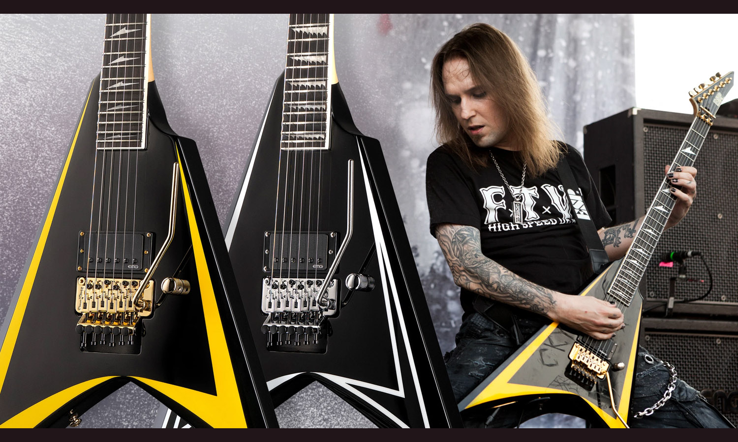 LTD Alexi Arrowhead SE i LTD Alexi Sawtooth SE (fot. ESP Guitars)
