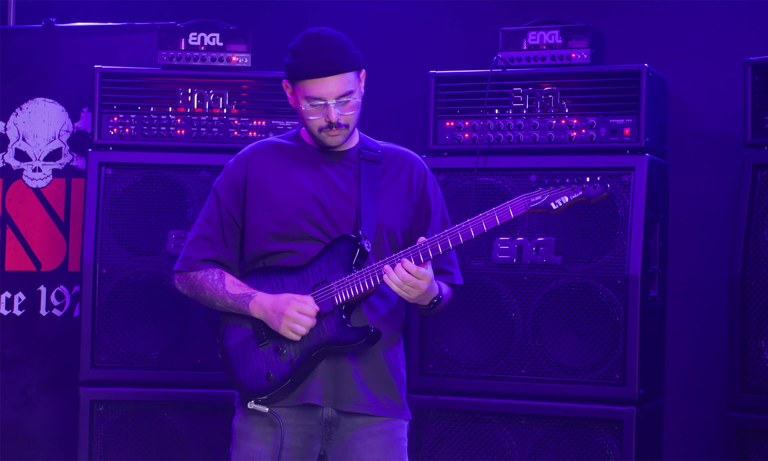 Rodney Dudum & LTD TH-1000 EverTune See Thru Black Sunburst (fot. ESP Guitars)